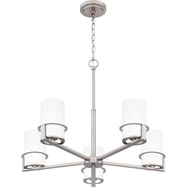 Image 4 Seymour 5-Light Brushed Nickel Chandelier more views