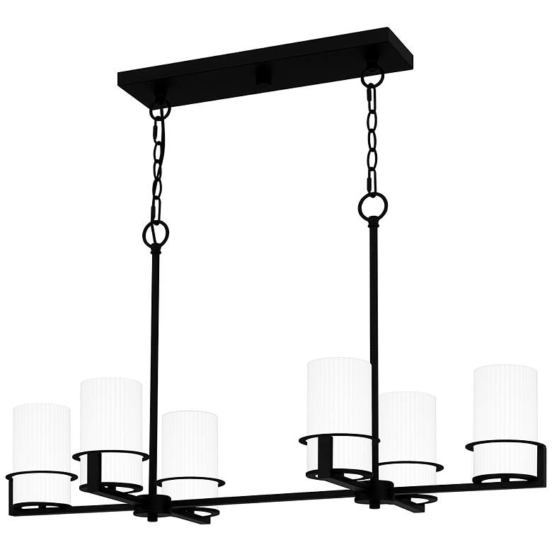 Image 1 Seymour 6-Light Matte Black Island Light