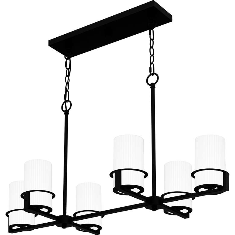 Image 4 Seymour 6-Light Matte Black Island Light more views