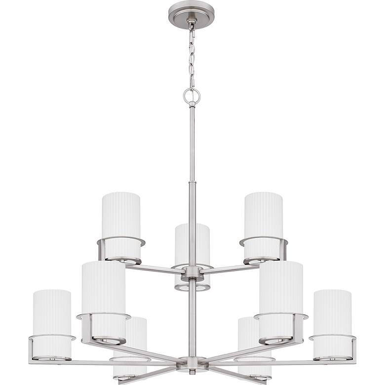 Image 2 Seymour 9-Light Brushed Nickel Chandelier more views