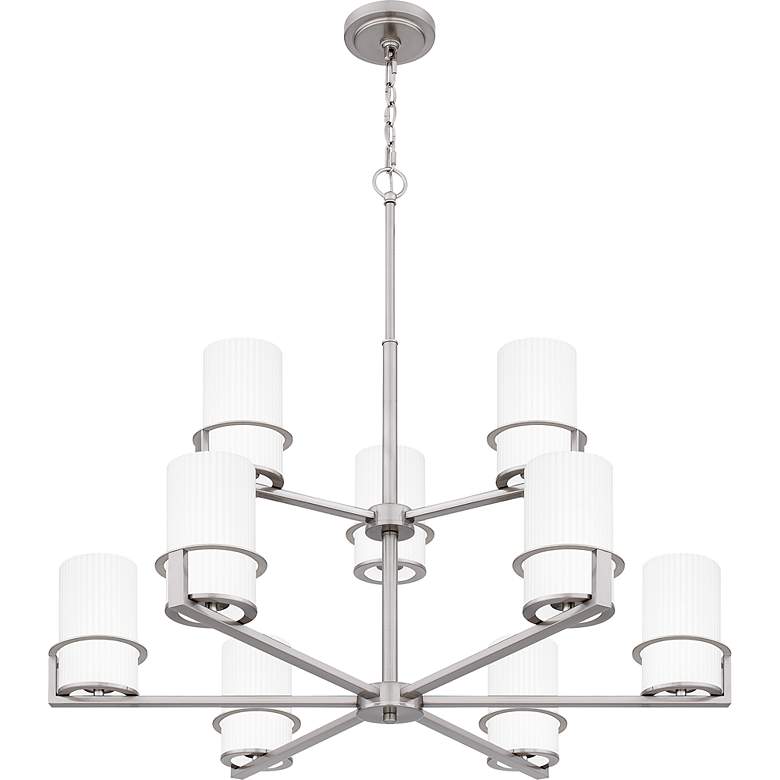 Image 4 Seymour 9-Light Brushed Nickel Chandelier more views