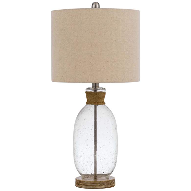 Image 1 Seymour Clear Bubble Glass Rope Table Lamp