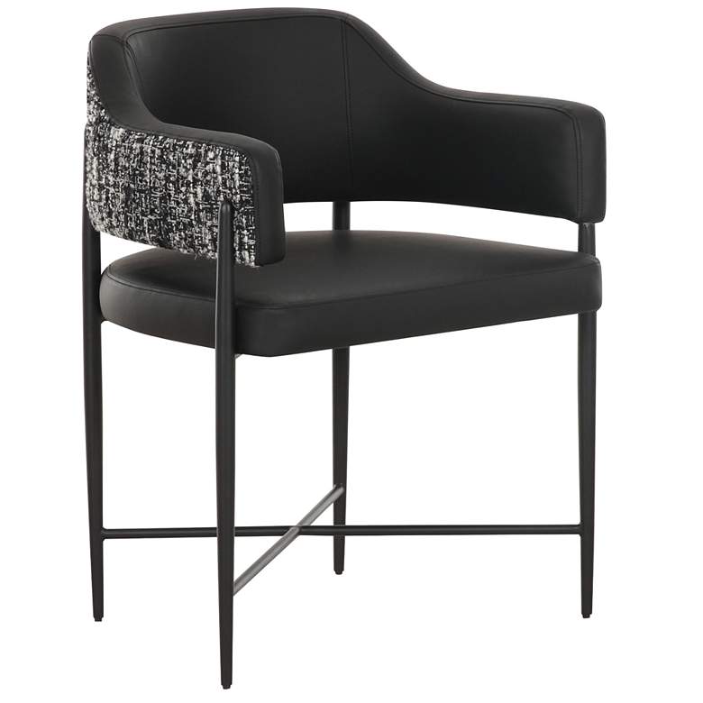 Image 1 Sezanne Black Vegan Leather 2-Tone Dining Chair