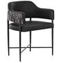 1_Sezanne Black Vegan Leather 2-Tone Dining Chair