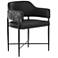 Sezanne Black Vegan Leather 2-Tone Dining Chair