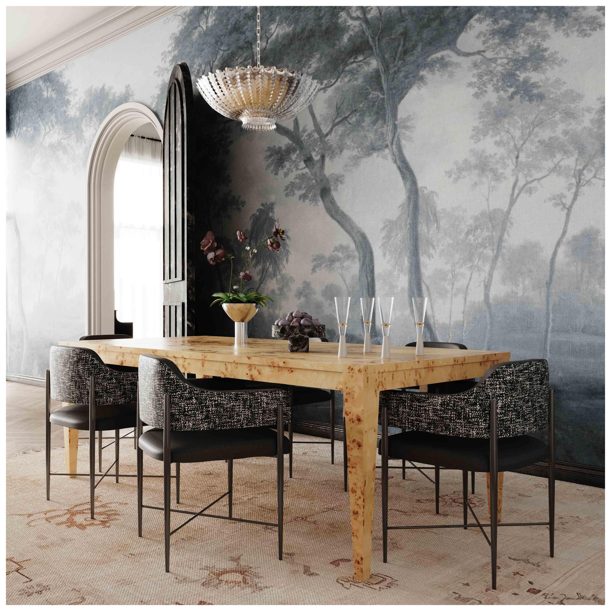 Image 2 Sezanne Black Vegan Leather 2-Tone Dining Chair more views