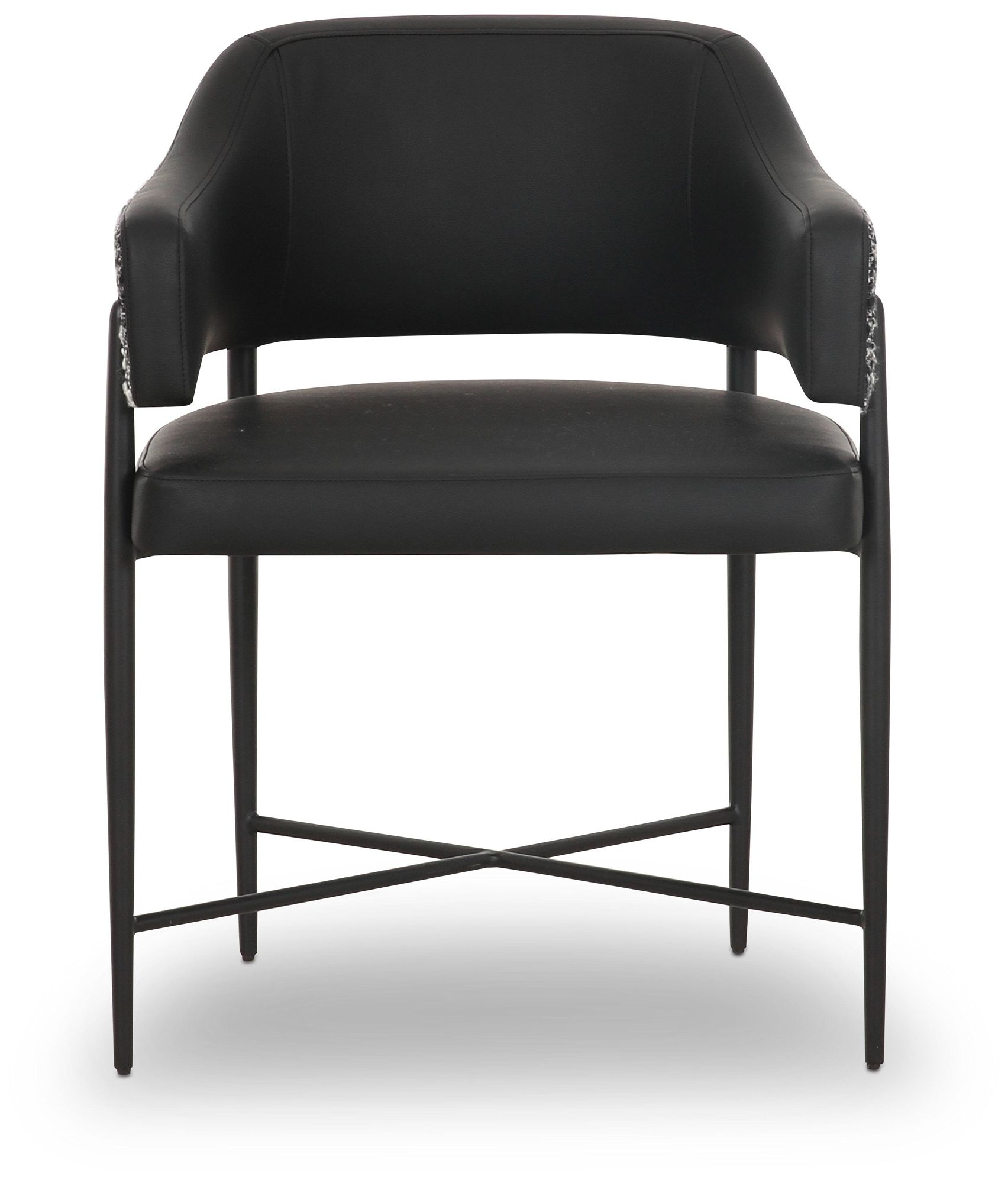 Image 3 Sezanne Black Vegan Leather 2-Tone Dining Chair more views