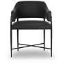 3_Sezanne Black Vegan Leather 2-Tone Dining Chair more views