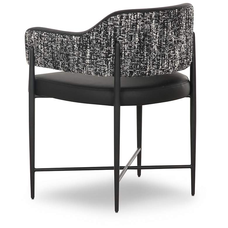 Image 4 Sezanne Black Vegan Leather 2-Tone Dining Chair more views