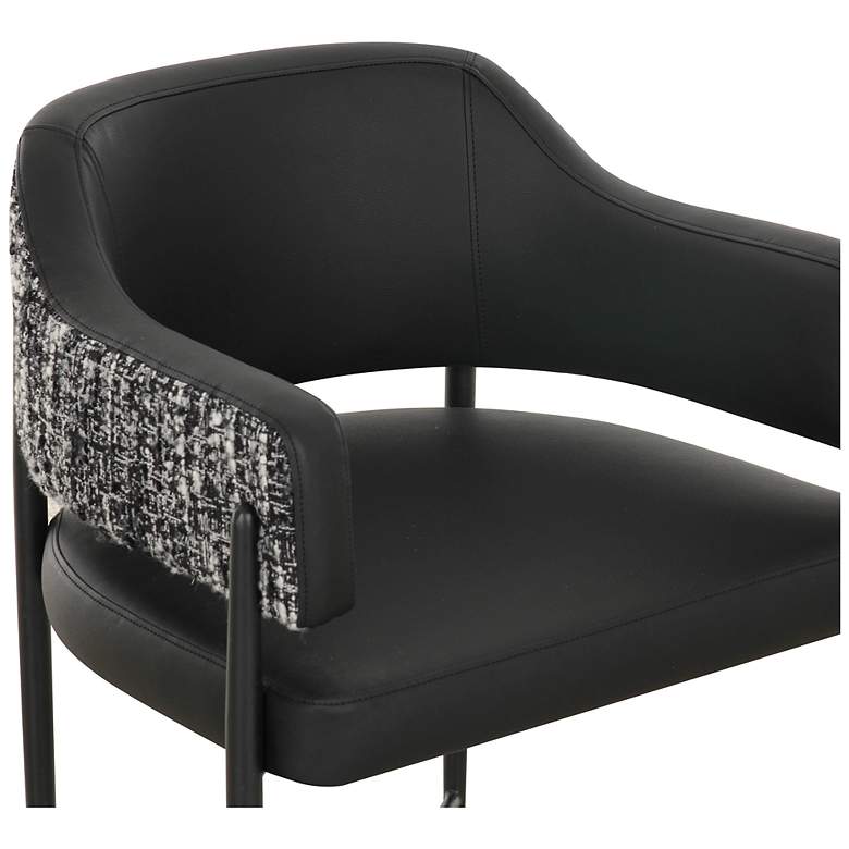 Image 5 Sezanne Black Vegan Leather 2-Tone Dining Chair more views