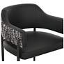 5_Sezanne Black Vegan Leather 2-Tone Dining Chair more views