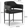 6_Sezanne Black Vegan Leather 2-Tone Dining Chair more views
