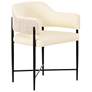 1_Sezanne Cream Vegan Leather 2-Tone Dining Chair