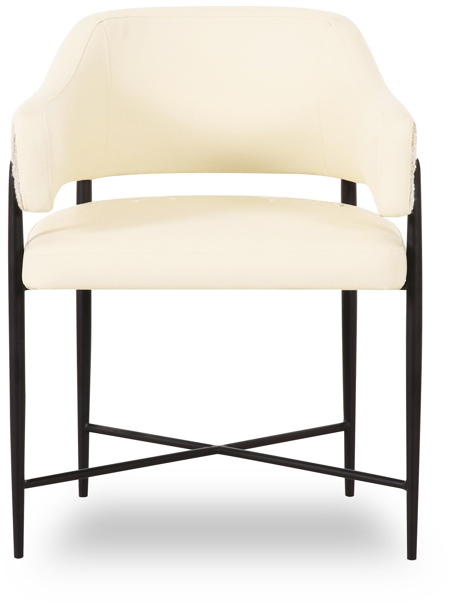 Image 3 Sezanne Cream Vegan Leather 2-Tone Dining Chair more views