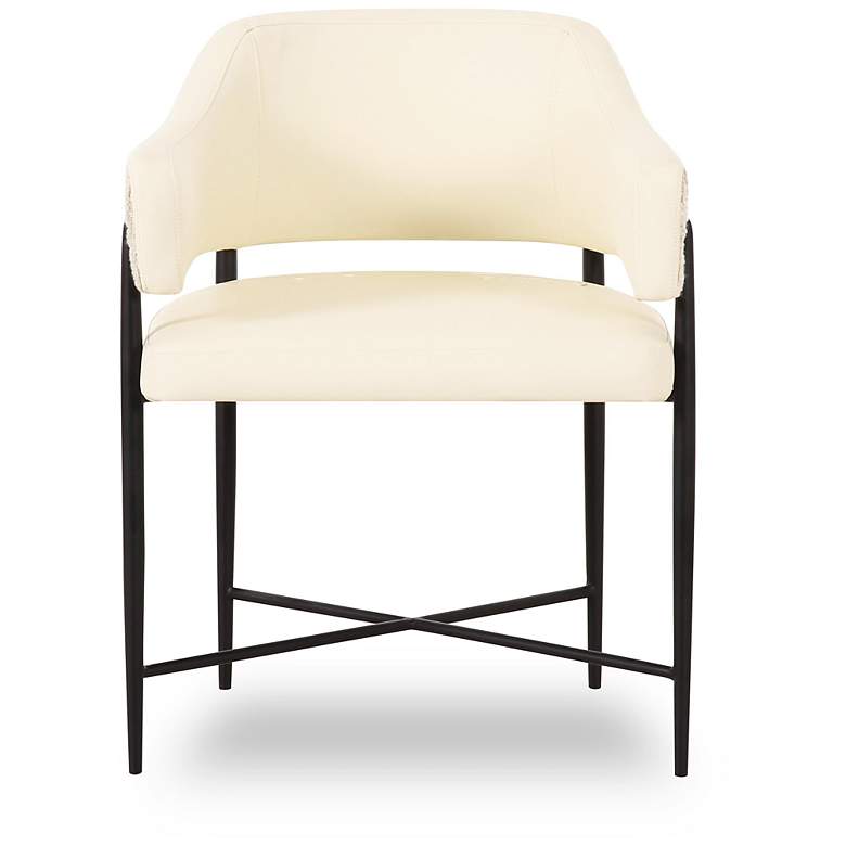 Image 3 Sezanne Cream Vegan Leather 2-Tone Dining Chair more views