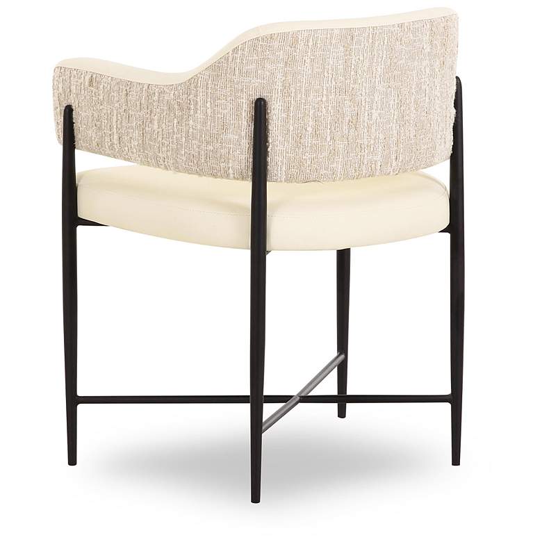 Image 4 Sezanne Cream Vegan Leather 2-Tone Dining Chair more views