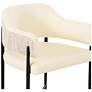 5_Sezanne Cream Vegan Leather 2-Tone Dining Chair more views