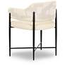 4_Sezanne Cream Vegan Leather and 2-Tone Jacquard Dining Chair more views