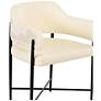 5_Sezanne Cream Vegan Leather and 2-Tone Jacquard Dining Chair more views