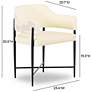 6_Sezanne Cream Vegan Leather and 2-Tone Jacquard Dining Chair more views