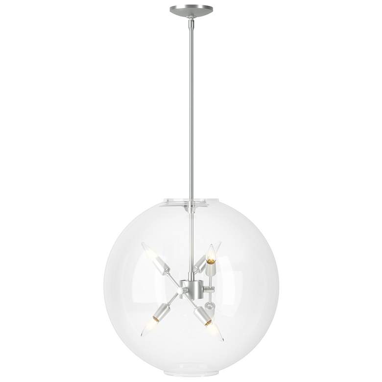 Image 1 Sfera 6-Light Pendant - Platinum - Clear Glass