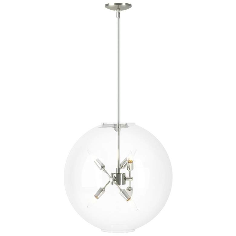 Image 1 Sfera 6-Light Pendant - Sterling - Clear Glass