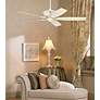60" Casa Montego&#8482; Rubbed White Ceiling Fan with Pull Chain in scene