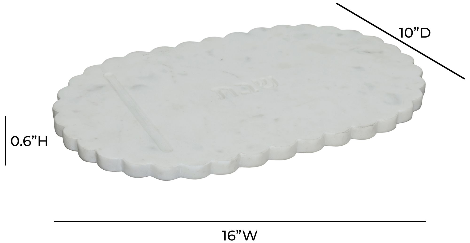 Image 5 Shabbat White Marble Serving Board more views
