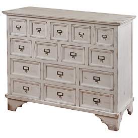 Image1 of Shabby Chic 15 Drawer Antique White Apothecary Cabinet