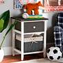 Shadell 14 1/2" Wide Gray White Storage Cabinet with Basket