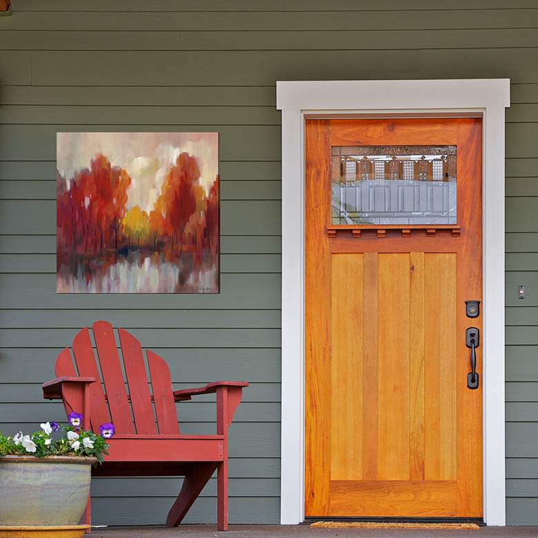 Image 3 Shades of Fall 24" Square Outdoor Canvas Wall Art more views