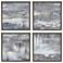 Shades of Gray 33 1/4" Square 4-Piece Canvas Wall Art Set