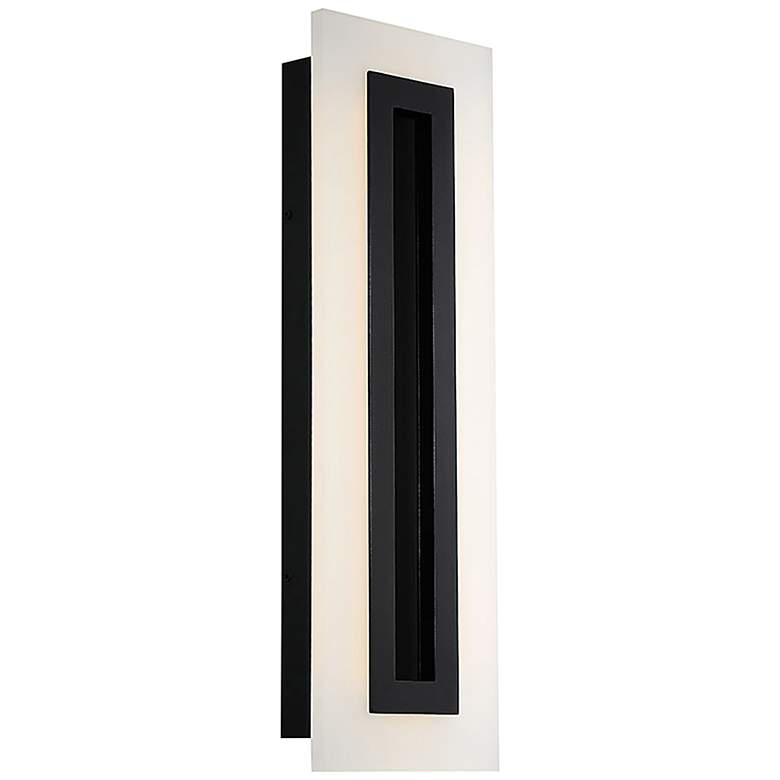 Image 1 Shadow 24"H x 7.5"W 1-Light Outdoor Wall Light in Black