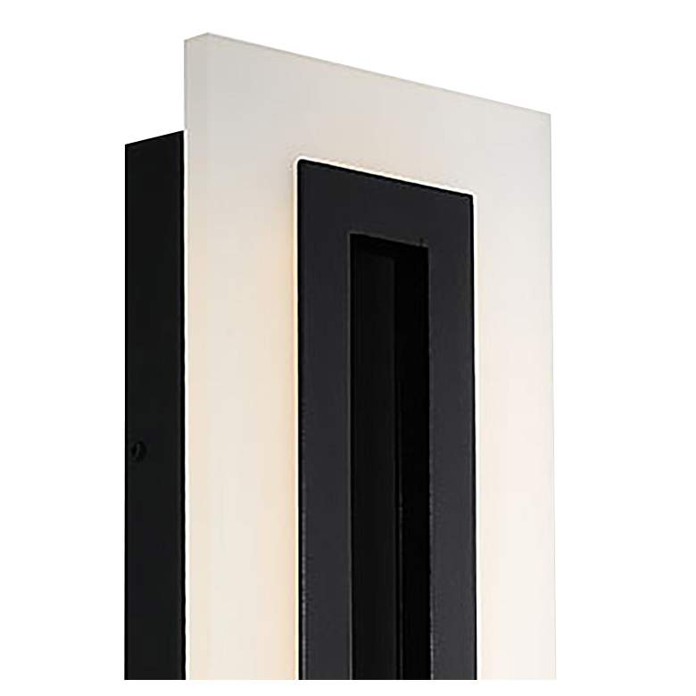 Image 2 Shadow 24 inchH x 7.5 inchW 1-Light Outdoor Wall Light in Black more views