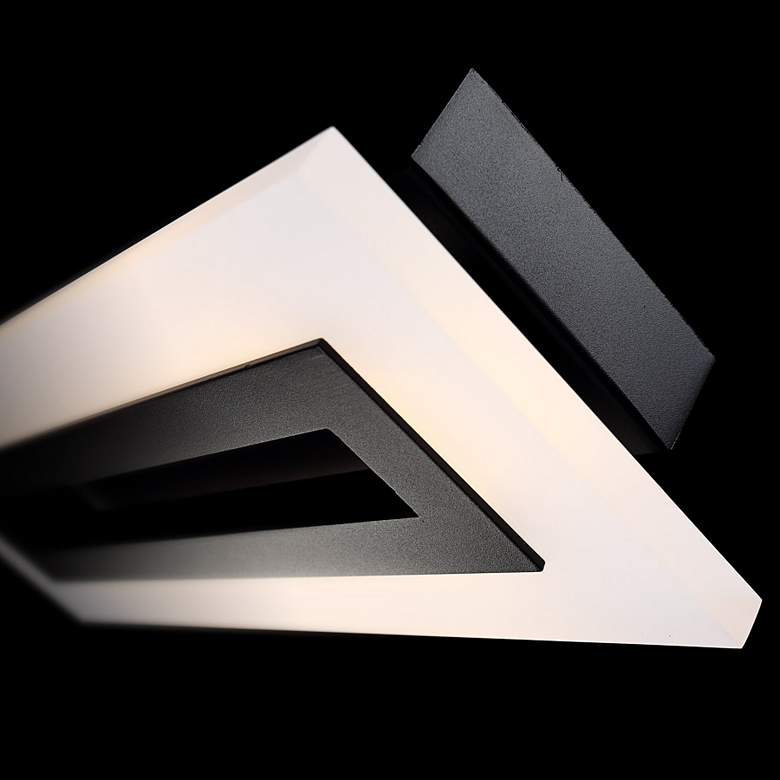 Image 3 Shadow 24"H x 7.5"W 1-Light Outdoor Wall Light in Black more views