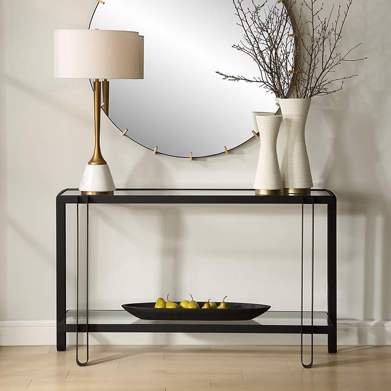 Image 1 Shadow 55 1/4" Wide Black Console Table