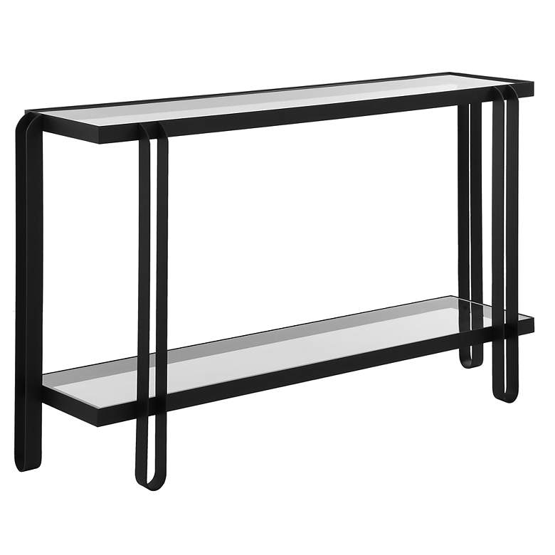 Image 6 Shadow 55 1/4" Wide Black Console Table more views