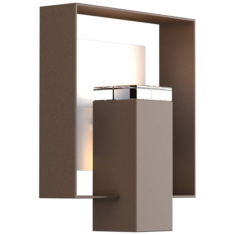 Image 1 Shadow Box 10" High Coastal White Accented Coastal Bronze Outdoor Scon