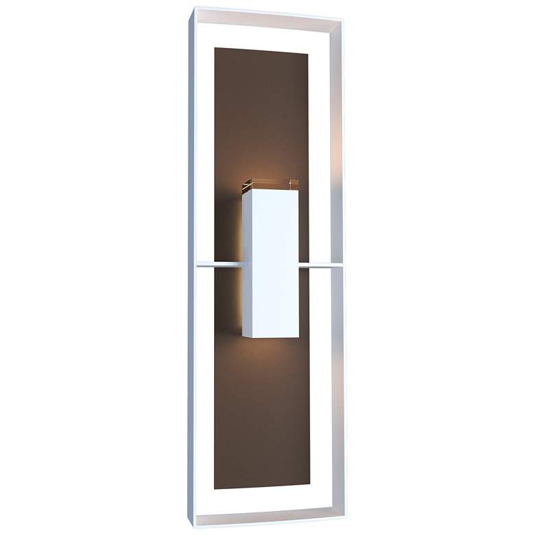 Image 1 Shadow Box 10"H Tall Coastal Bronze Accented Coastal White Outdoor Sco