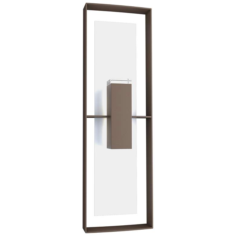 Image 1 Shadow Box 10"H Tall Coastal White Accented Coastal Bronze Outdoor Sco