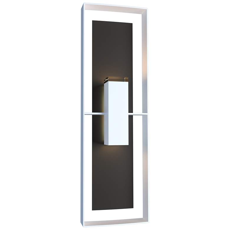 Image 1 Shadow Box 10"H Tall Rubbed Bronze Accented Coastal White Outdoor Scon