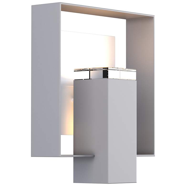 Image 1 Shadow Box 10"H White Accented Coastal Burnished Steel Outdoor Sconce