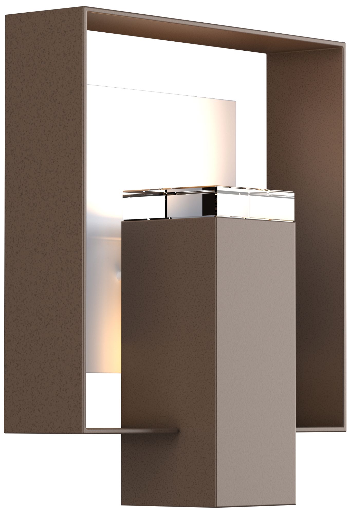 Shadow Box 11.5" High Coastal Bronze Outdoor Wall Sconce - White