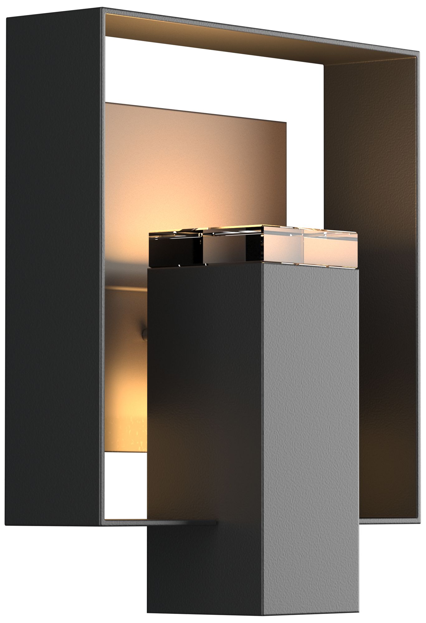 Shadow Box 11.5" High Coastal Black Outdoor Wall Sconce - Dark Smoke