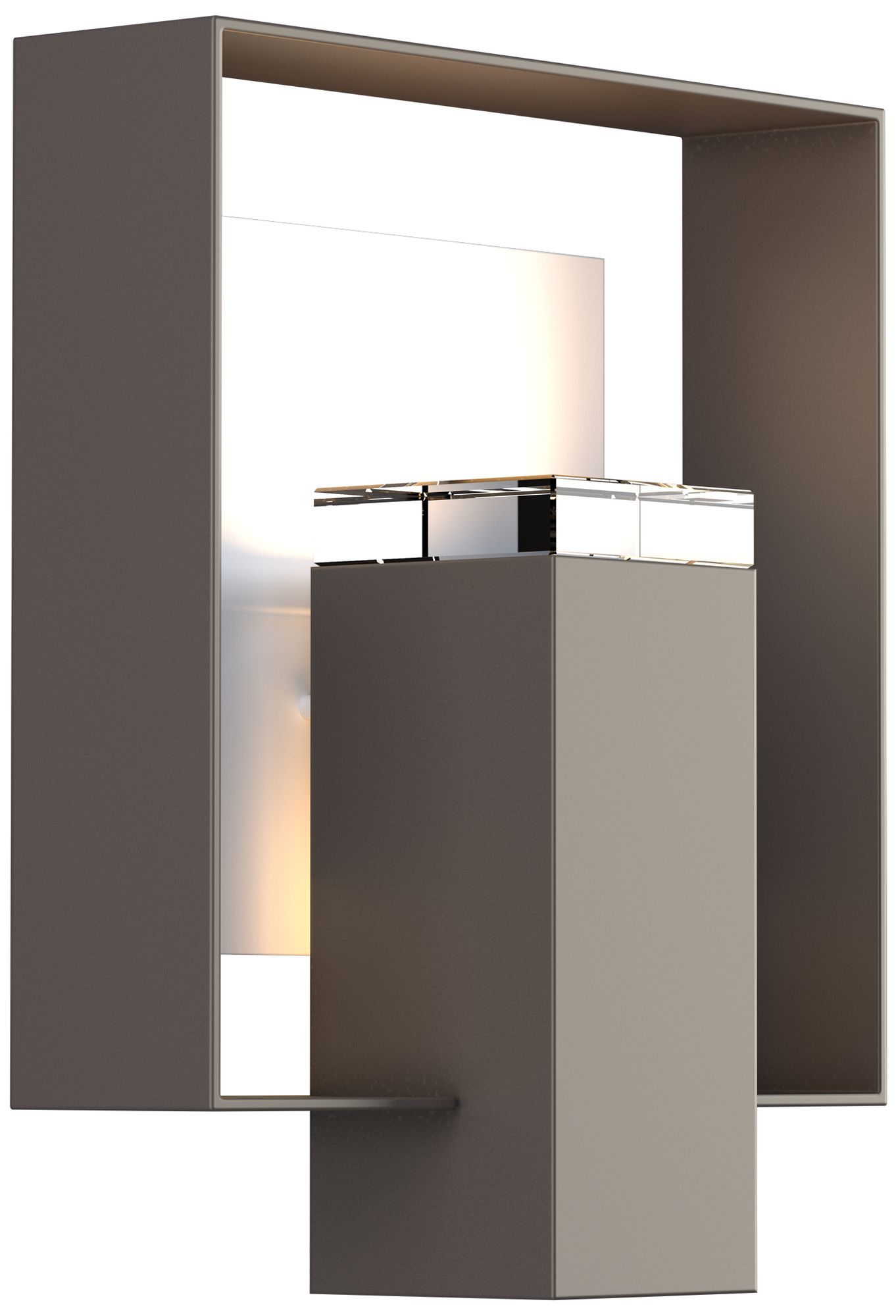 Shadow Box 11.5" High Coastal Dark Smoke Outdoor Wall Sconce - White