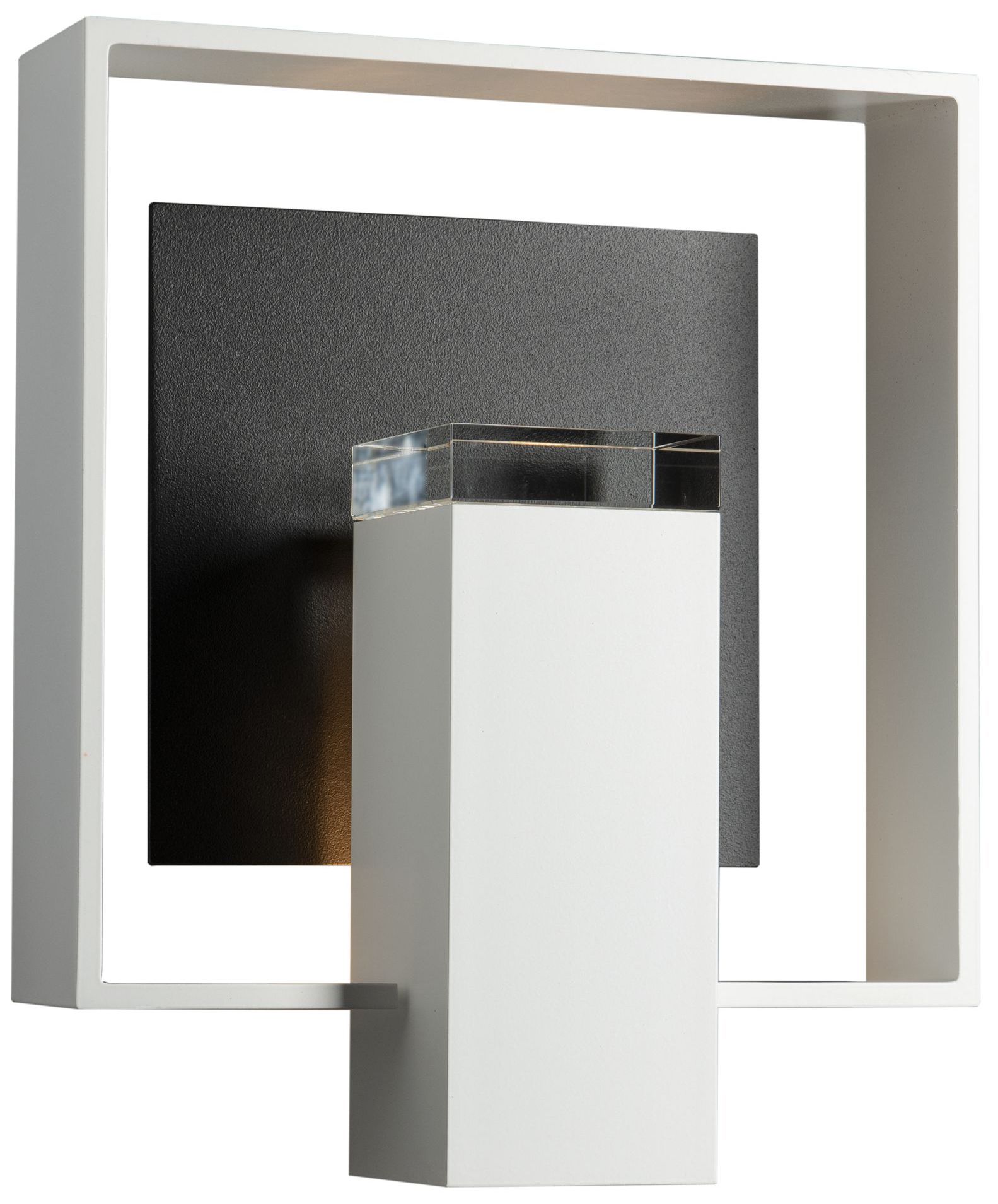 Shadow Box 11.5" High Coastal White Outdoor Wall Sconce - Black