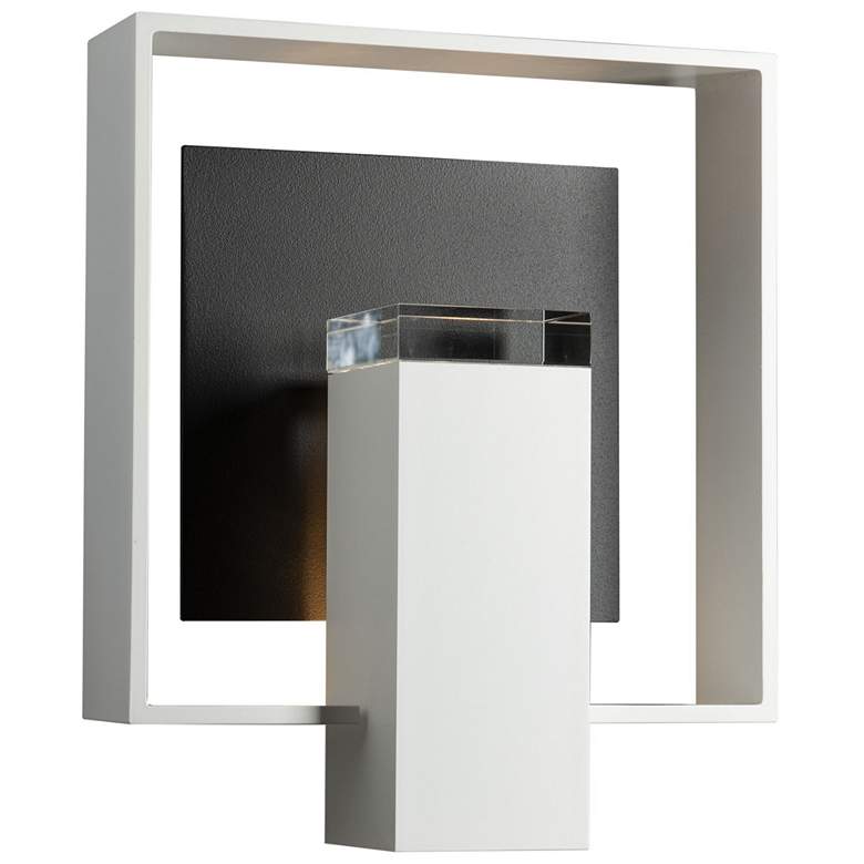 Image 1 Shadow Box 11.7" High Coastal White Outdoor Sconce w/ Coastal Black Ac