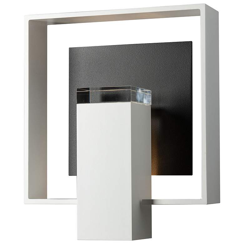 Image 1 Shadow Box 11.7"H Coastal White And Black Dark Sky Friendly Outdoor Sc