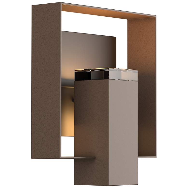 Image 1 Shadow Box 11.7 inchH Oiled Bronze Accent Bronze Outdoor Sconce w/ Clear S