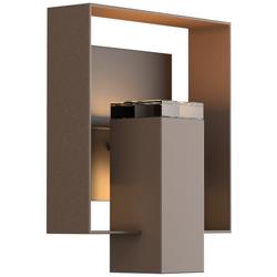 Shadow Box 11.7"H Oiled Bronze Accent Bronze Outdoor Sconce w/ Clear S